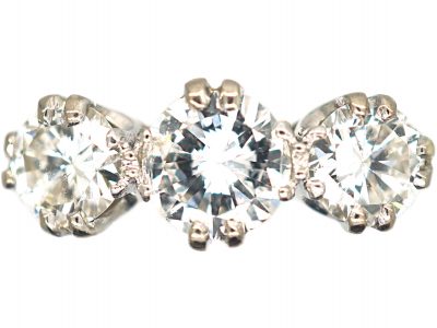 Art Deco 18ct Gold & Platinum, Three Stone Diamond Ring