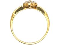 Victorian 18ct Gold Marquise Shaped Ring set with Diamonds