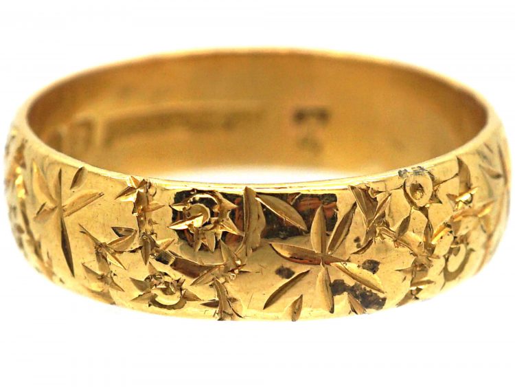 22ct Gold Ivy & Roses Wedding Ring