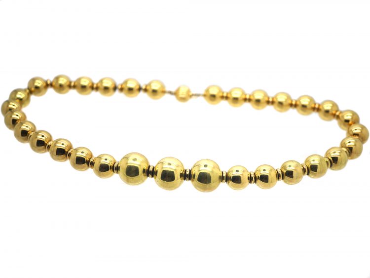 18ct Gold Bead Necklace