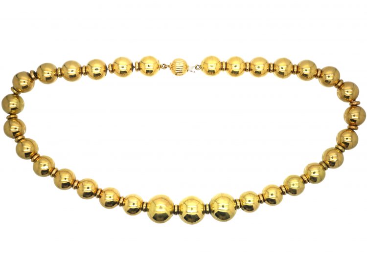 18ct Gold Bead Necklace