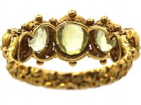 Regency 18ct Gold Ring set with Five Chrysolites