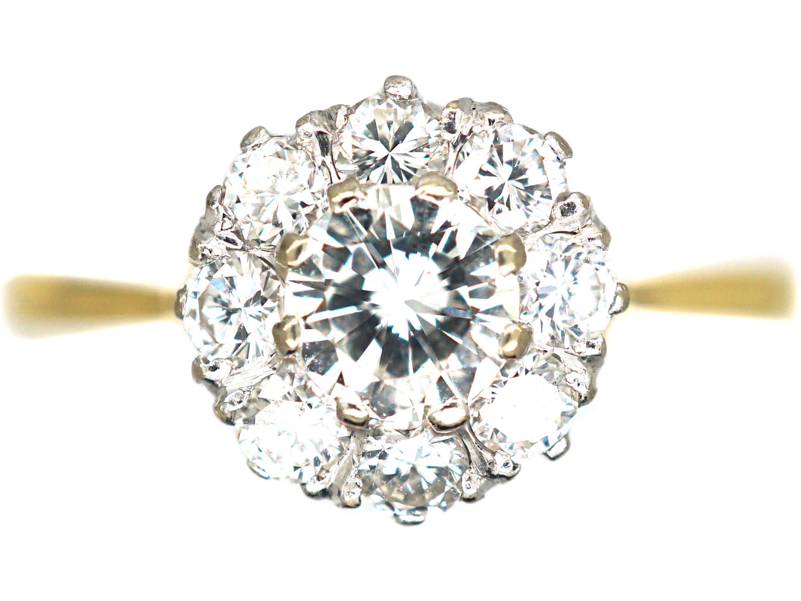 18ct diamond cluster ring