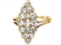 Edwardian 18ct Gold & Diamond Marquise Ring