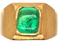 22ct Gold & Cabochon Emerald Ring