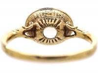 9ct Gold & Cabochon Moonstone Ring