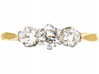 18ct Gold & Platinum, Three Stone Diamond Ring