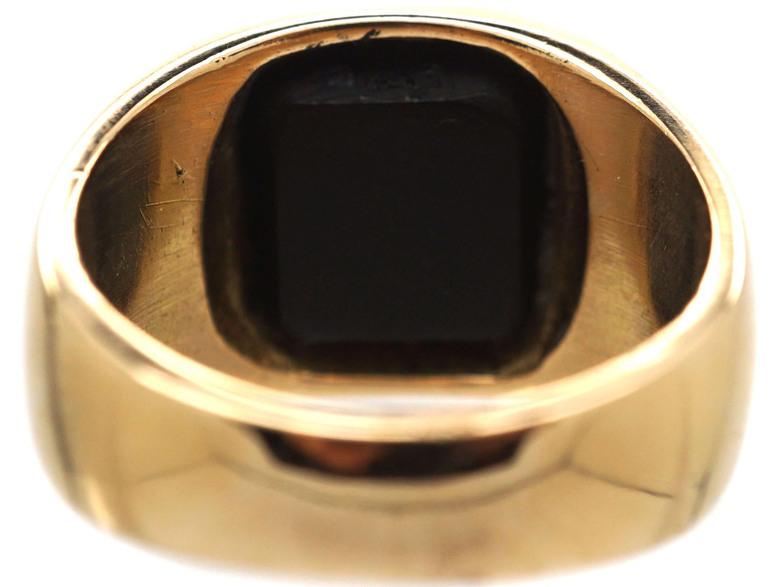 Early 20th Century Austro- Hungarian 14ct Gold Signet Ring with Onyx ...