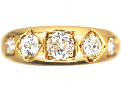 Victorian 18ct Gold Five Stone Diamond Ring