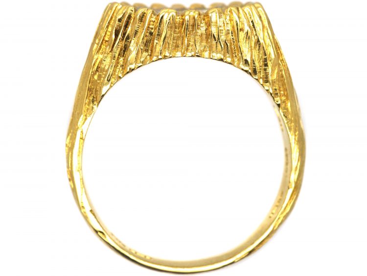 18ct Gold Modernist Ring set with Diamonds