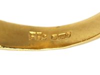 18ct Gold Modernist Ring set with Diamonds