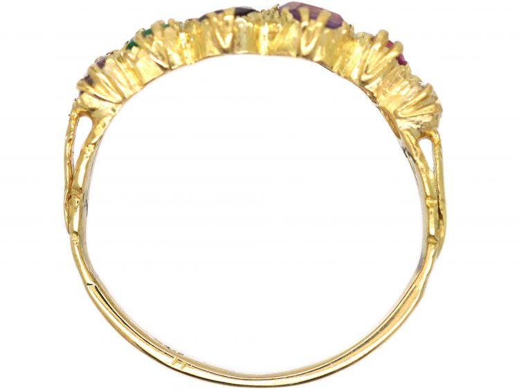 Regency 15ct Gold, Ring set with Gem Stones That Spell Regard
