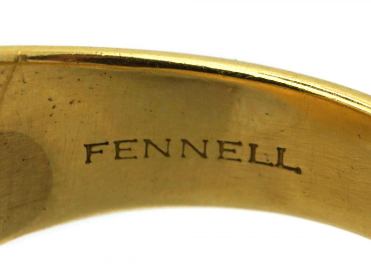 18ct Gold Signet Ring with Intaglio of Prince of Wales Feathers by Theo Fennell