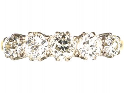 Early 20th Century 18ct Gold, Five Stone Diamond Ring
