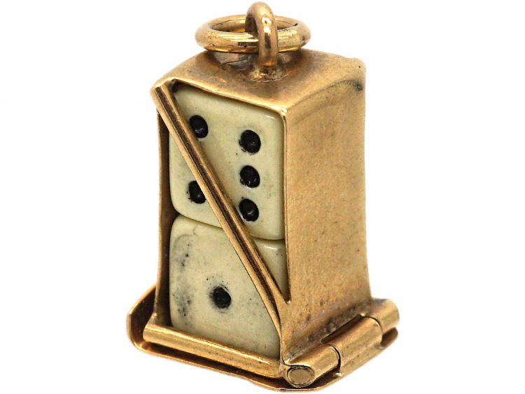 9ct Gold Two Dice Charm