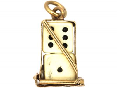 9ct Gold Two Dice Charm