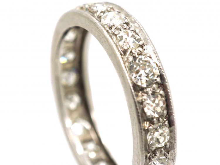 Art Deco 18ct White Gold & Diamond Eternity Ring