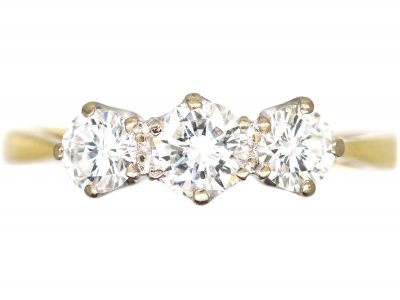 18ct Gold, Three Stone Diamond Ring