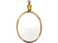 Edwardian 9ct Gold, Oval Glazed Locket