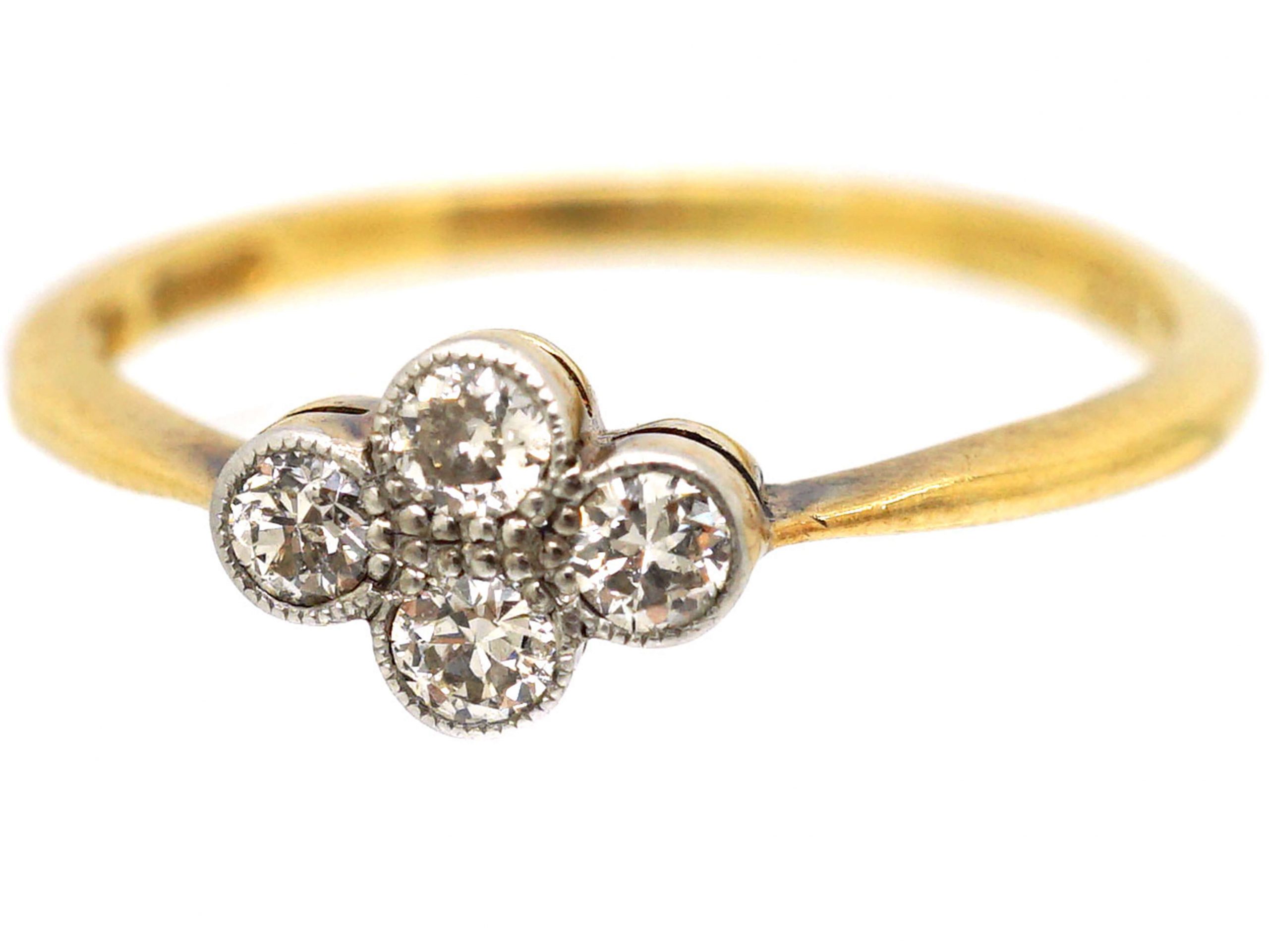 Edwardian 18ct Gold & Platinum, Diamond Four Stone Ring (997R) | The ...