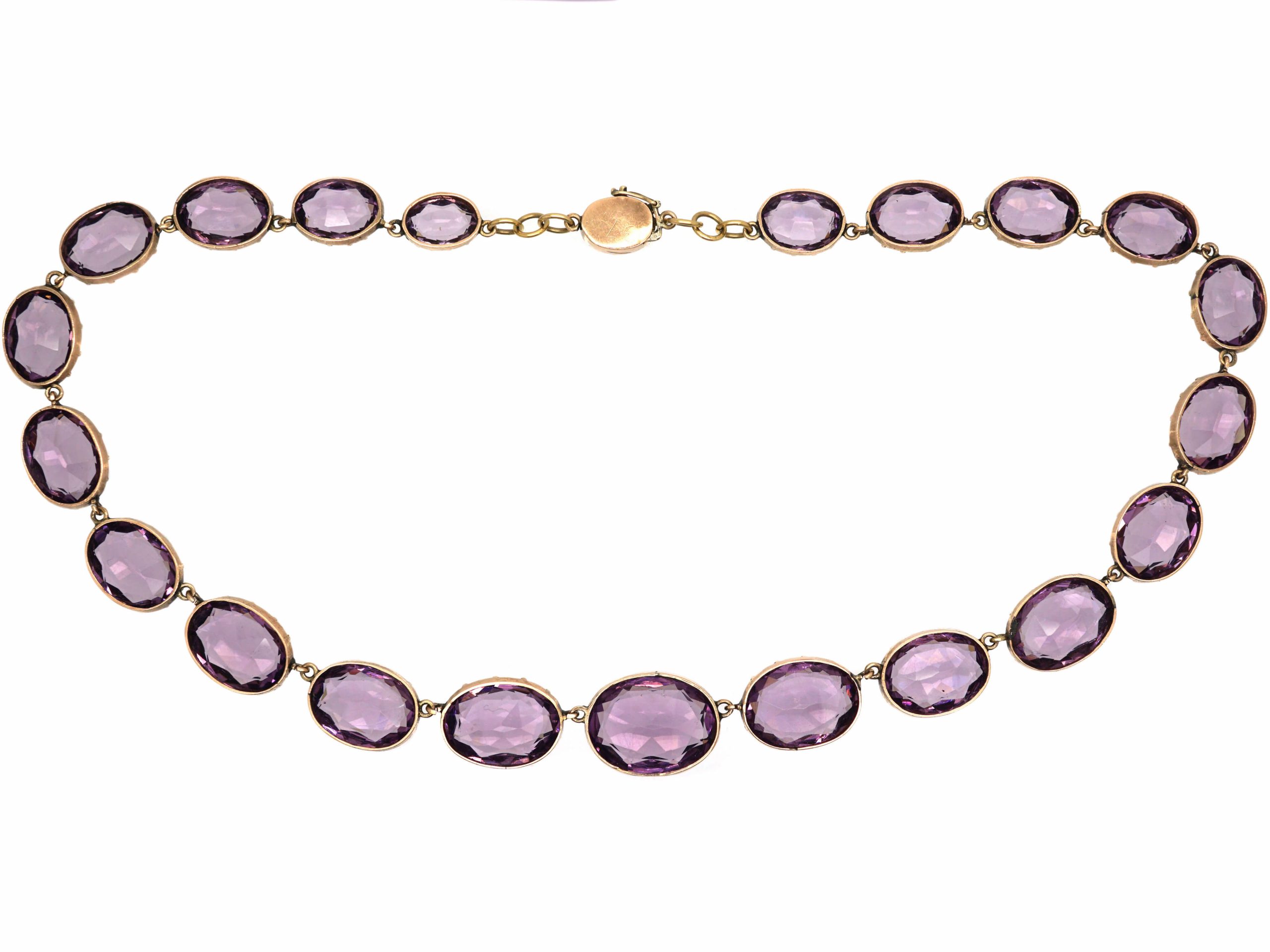 Georgian Amethyst Paste Riviere Necklace (72S) | The Antique Jewellery ...