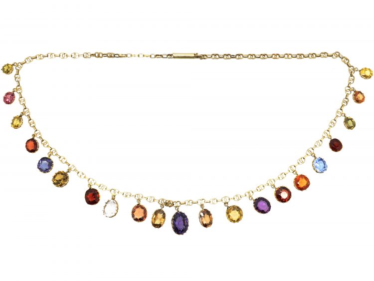Victorian Multi-Gem Harlequin Necklace