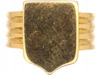 Edwardian 18ct Gold Shield Shape Signet Ring