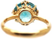Art Deco 18ct Gold Zircon Solitaire Ring