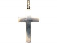 Victorian Silver Cross with Engraved Detail