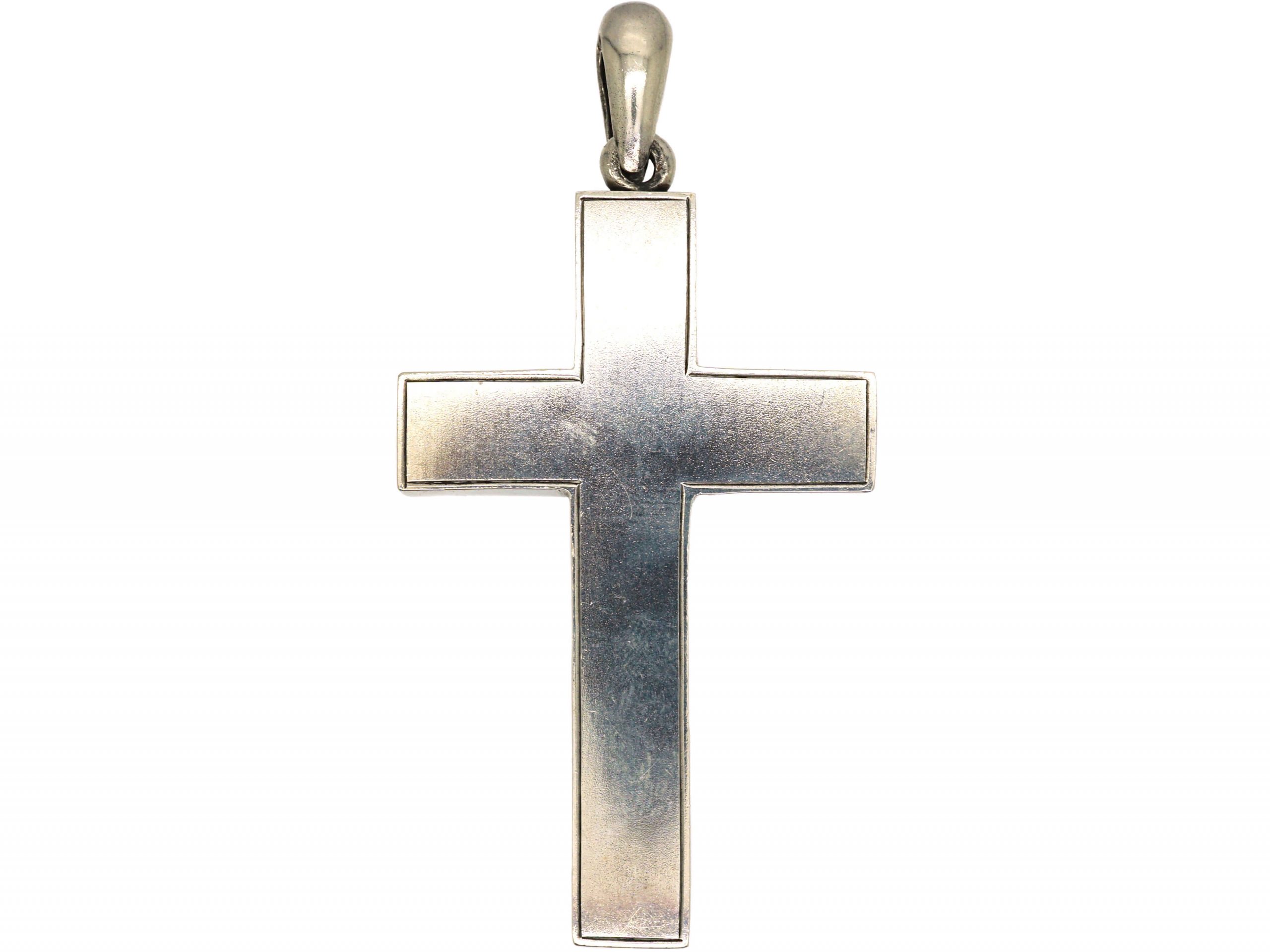 Victorian Silver Cross with Engraved Detail (169S) | The Antique ...