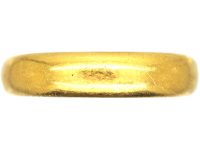 22ct Gold Wide Wedding Ring Assayed in 1925