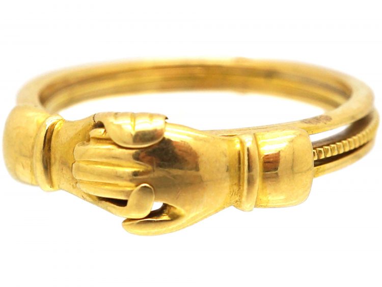 Victorian 18ct Gold Fede Ring