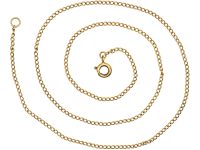 Edwardian 9ct Gold Narrow Trace Link Chain
