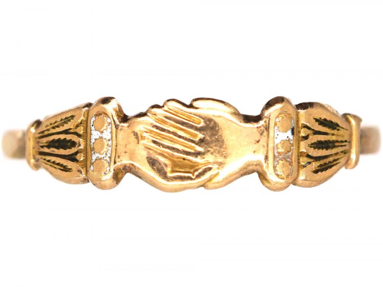 French Early 19th Century 18ct Gold Fede Ring