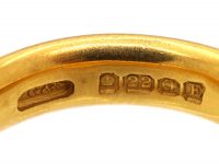 22ct Gold Wide Wedding Ring Assayed in 1929 by Charles Green & Sons