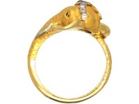 18ct Gold Ring of an Elephant by Carrera Y Carrera