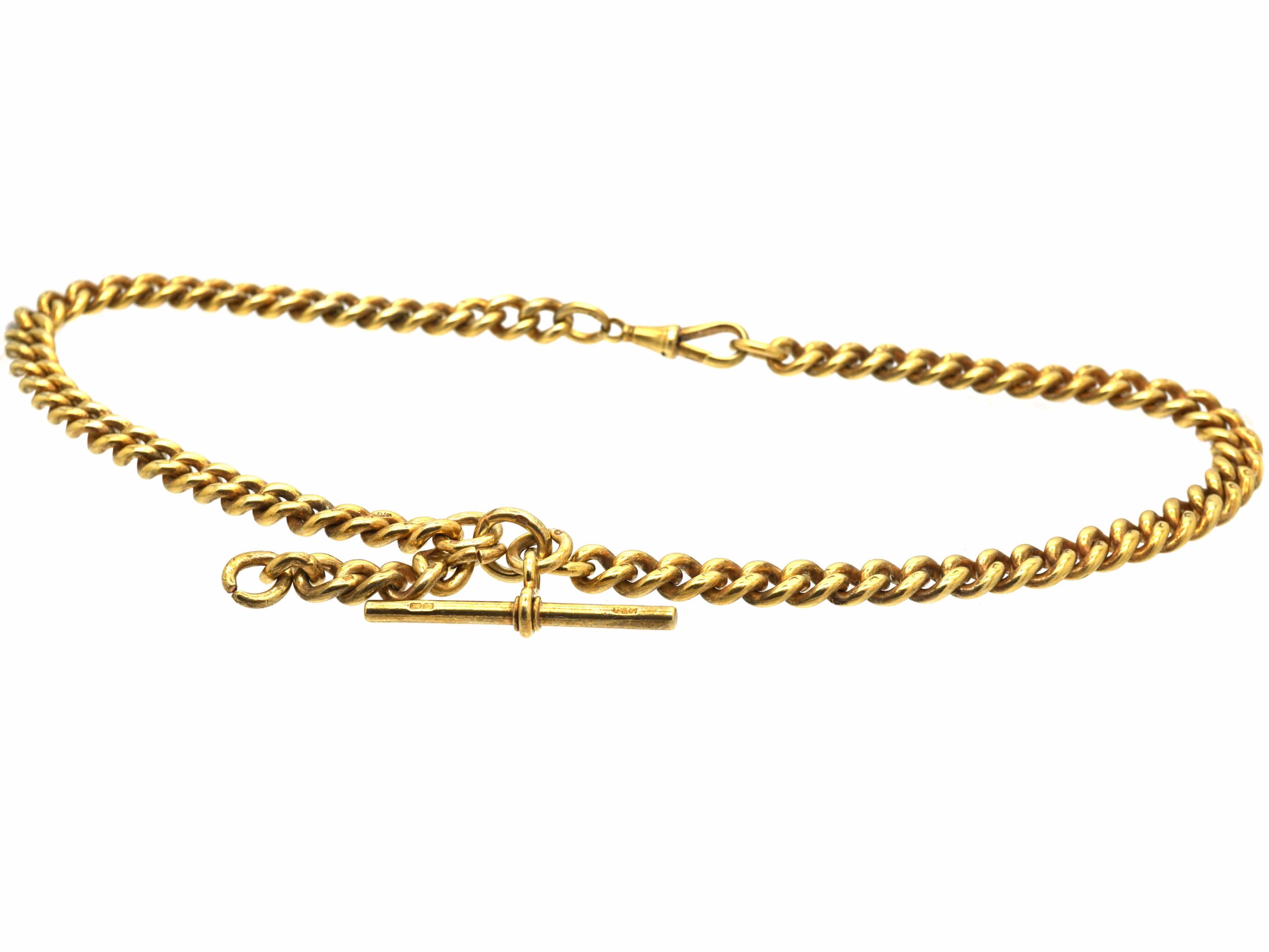 Victorian Silver Gilt Albert Chain (165S) | The Antique Jewellery Company