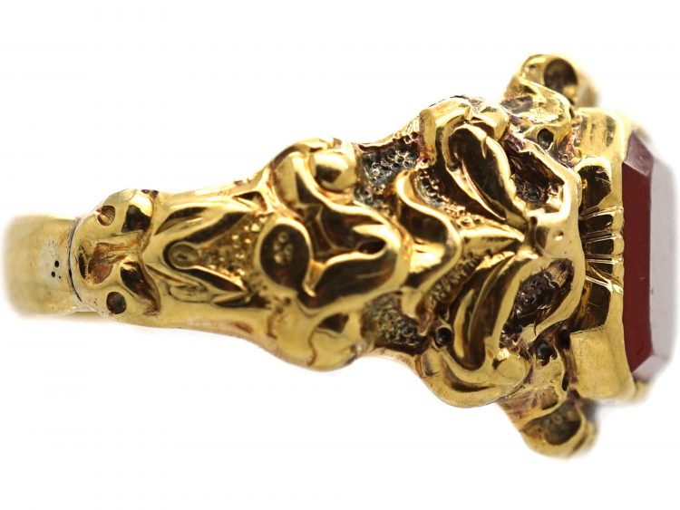 Victorian 18ct Gold & Carnelian Signet Ring