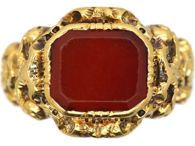 Victorian 18ct Gold & Carnelian Signet Ring