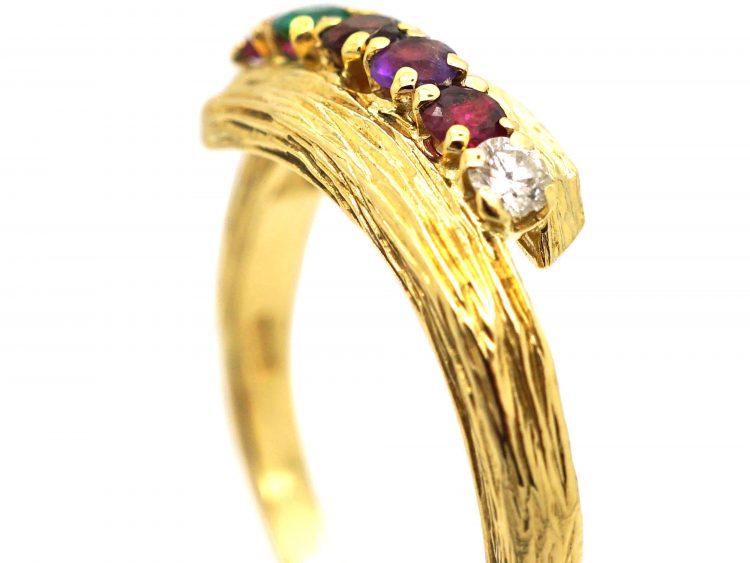 18ct Gold, Ring set with Gemstones That Spell Regard