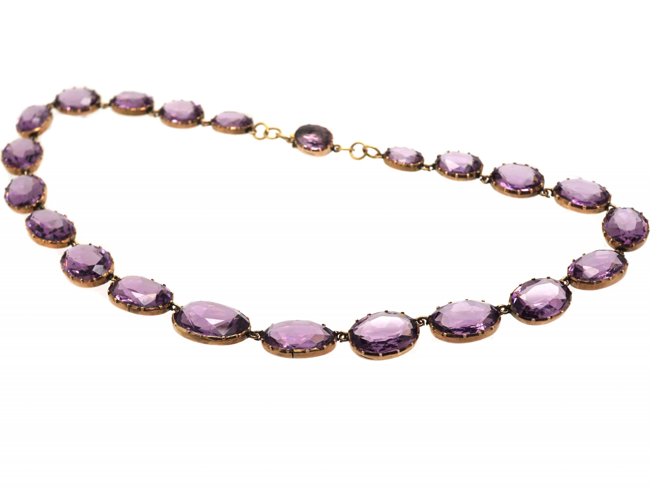 Georgian Amethyst Paste Riviere Necklace (72S) | The Antique Jewellery ...