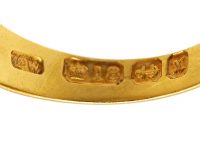Victorian 18ct Gold, Five Stone Diamond Scroll Design Ring