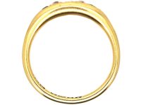 Edwardian 18ct Gold, Green Garnet & Diamond Five Stone Ring