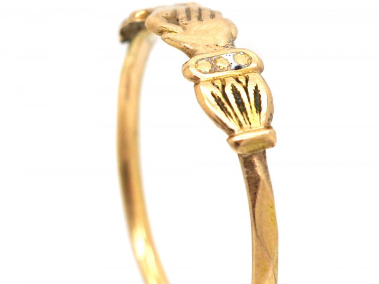 French Early 19th Century 18ct Gold Fede Ring