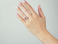 18ct Gold, Ruby & Diamond Cluster Ring