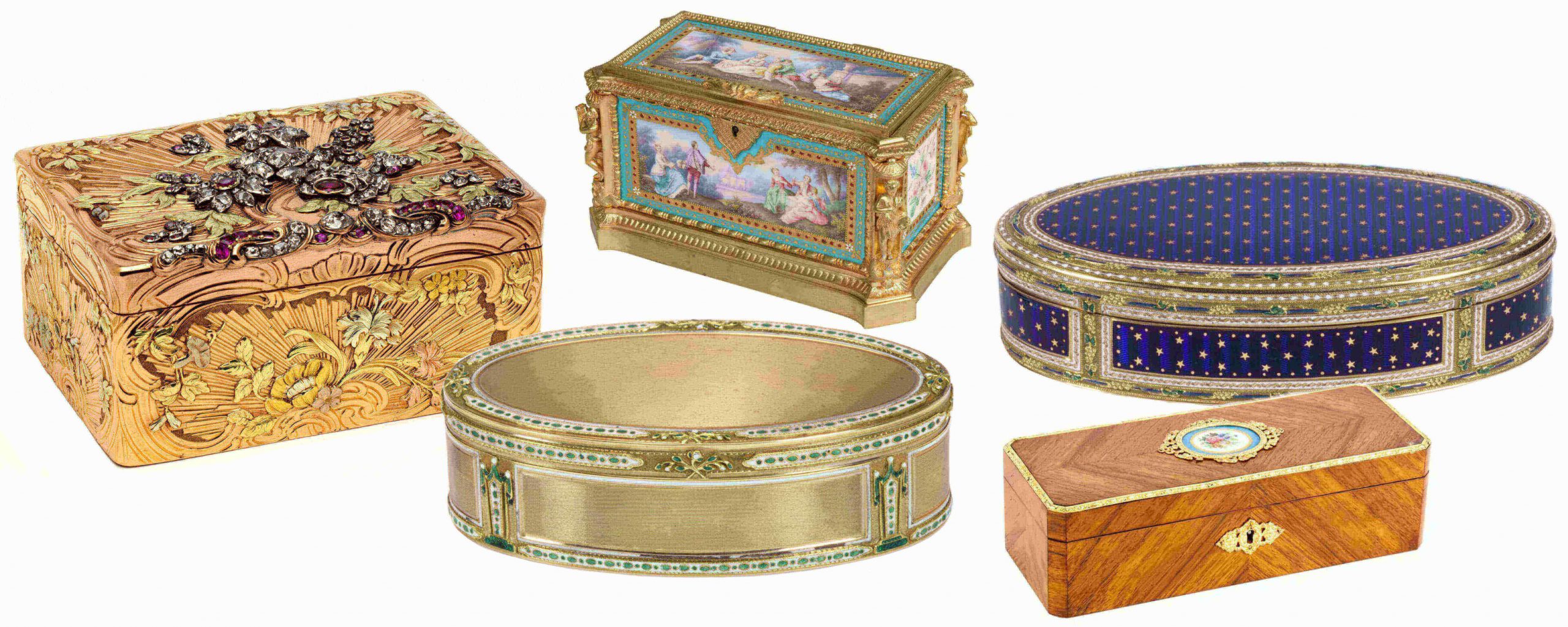 Antique Jewelry Box With Jewelry