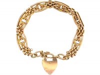 Edwardian 15ct Gold Bracelet with Circle Detail