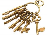 9ct Gold Keys Pendant Spelling Elaine
