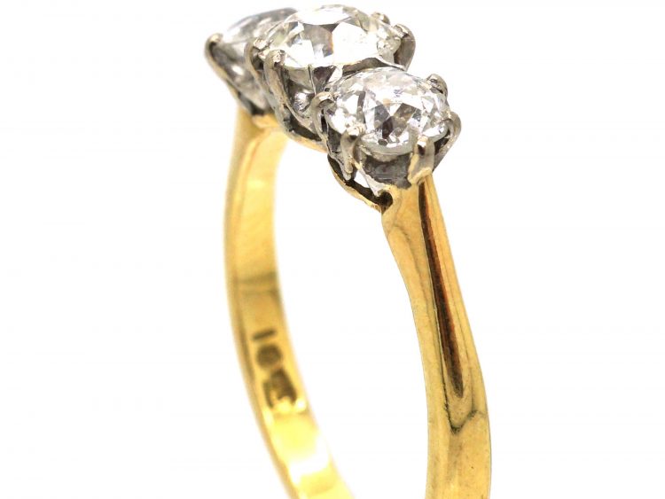 Early 20th Century 18ct Gold Three Stone Diamond Ring