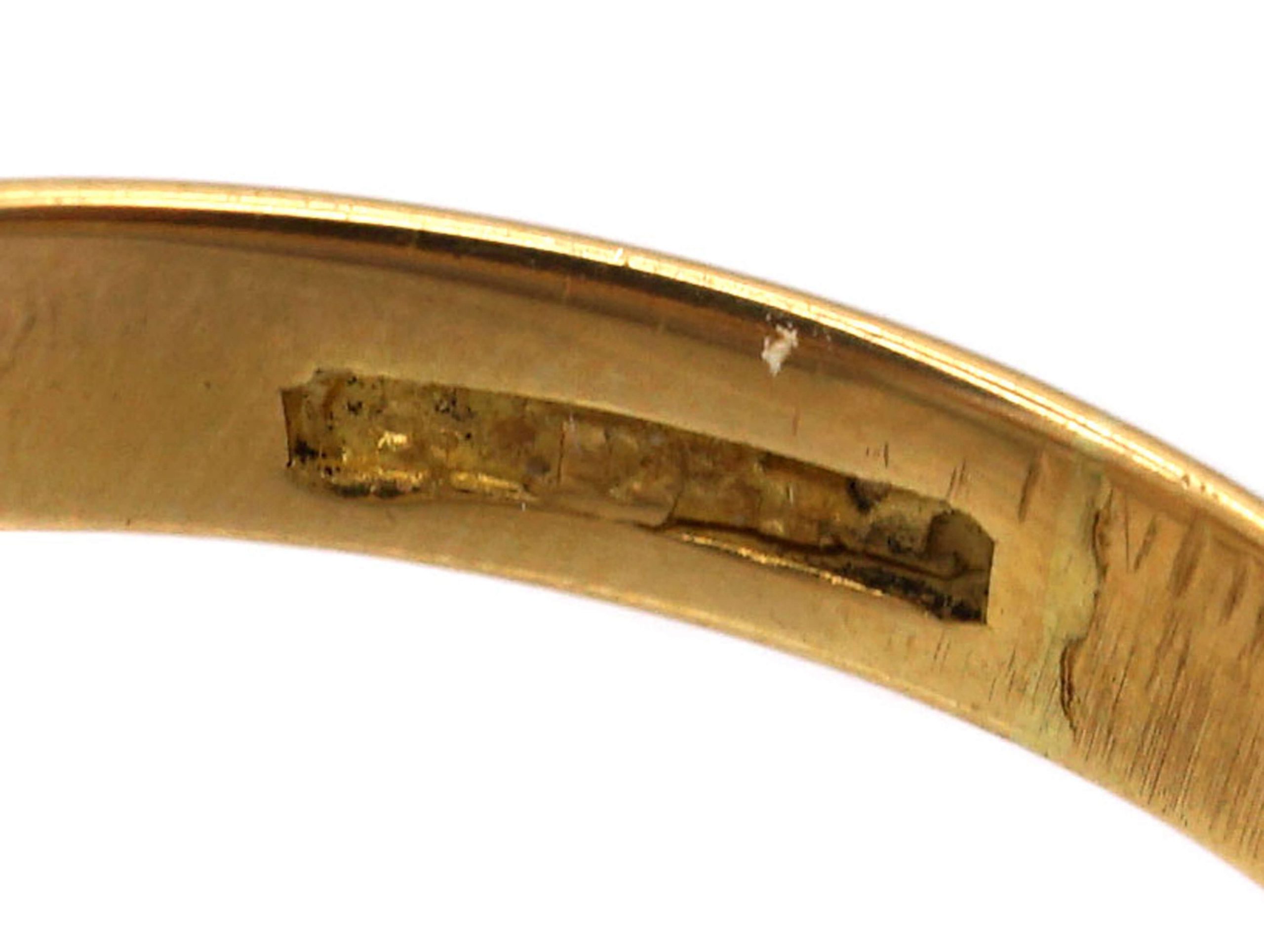 Edwardian 18ct Gold, Three Stone Opal & Diamond Ring (295S) | The ...